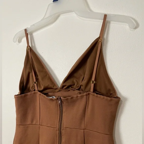 Fashion Nova Pencil Slit Body cone Midi Dress Browen Size L - Picture 4 of 12